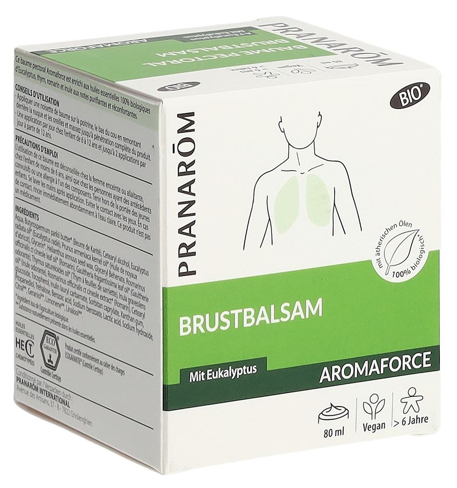 Pranarom Aromaforce Brustbalsam<br>80 ml, Topf, Balsam, Bio