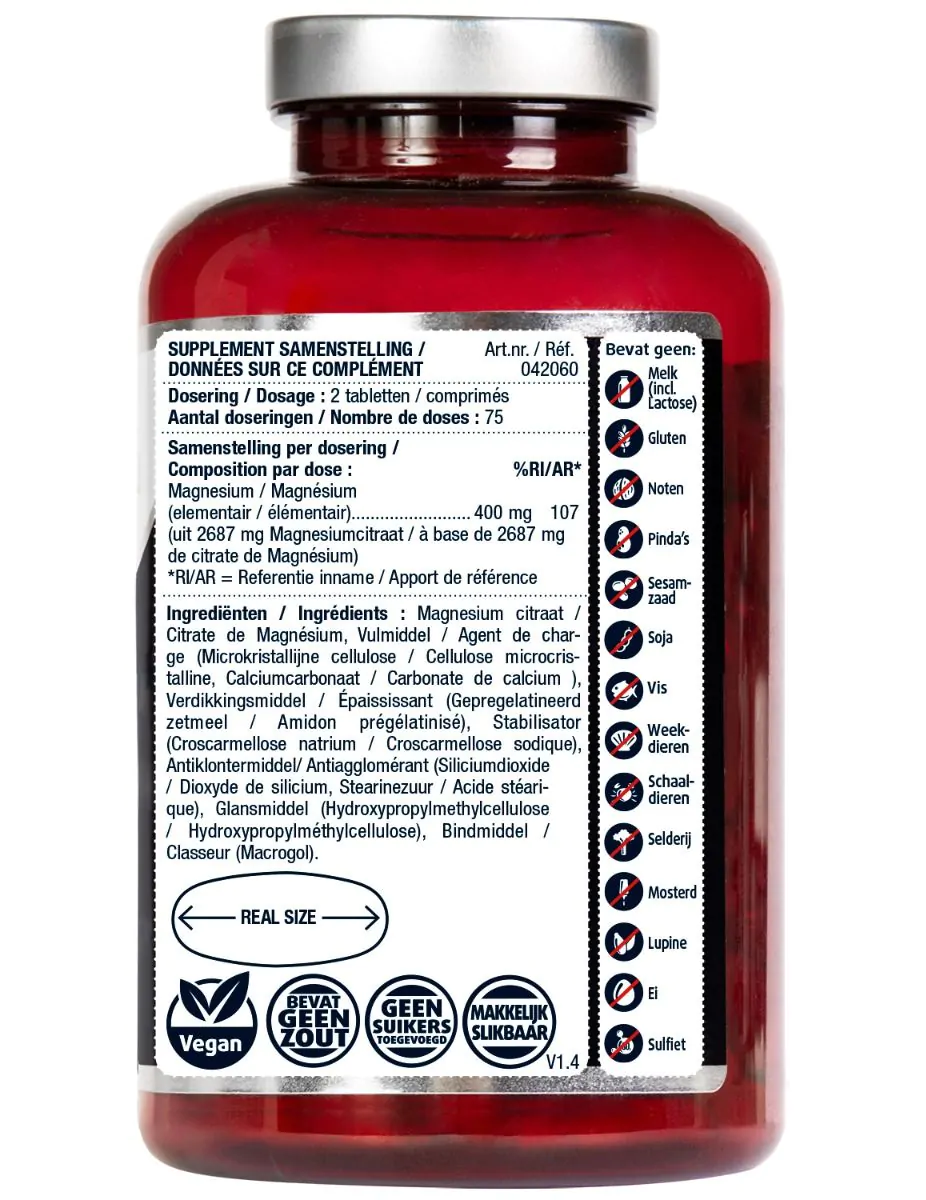 Magnesium Citraat tabletten 400 mg