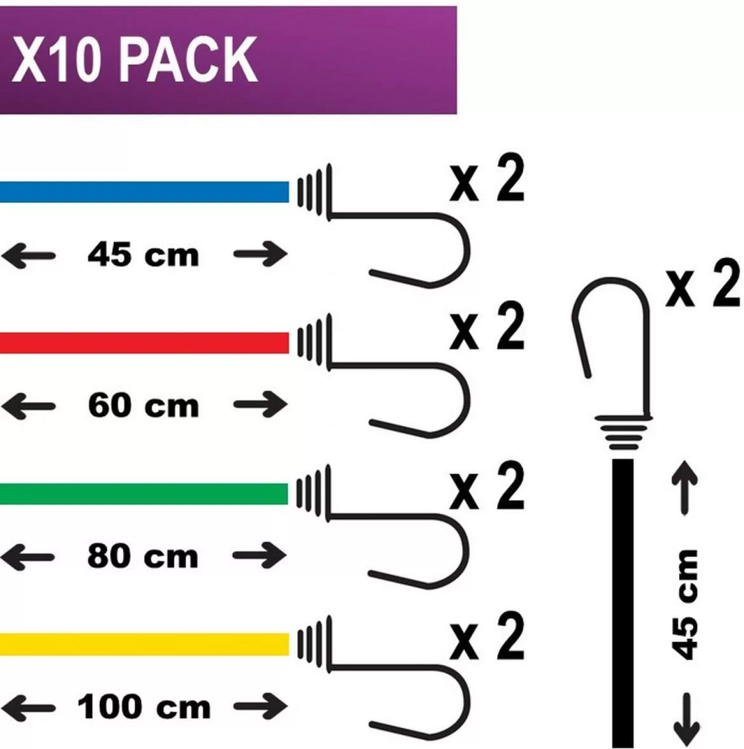 Master Lock 3043EURDAT Twin Wire™-snelbinder - set van 10