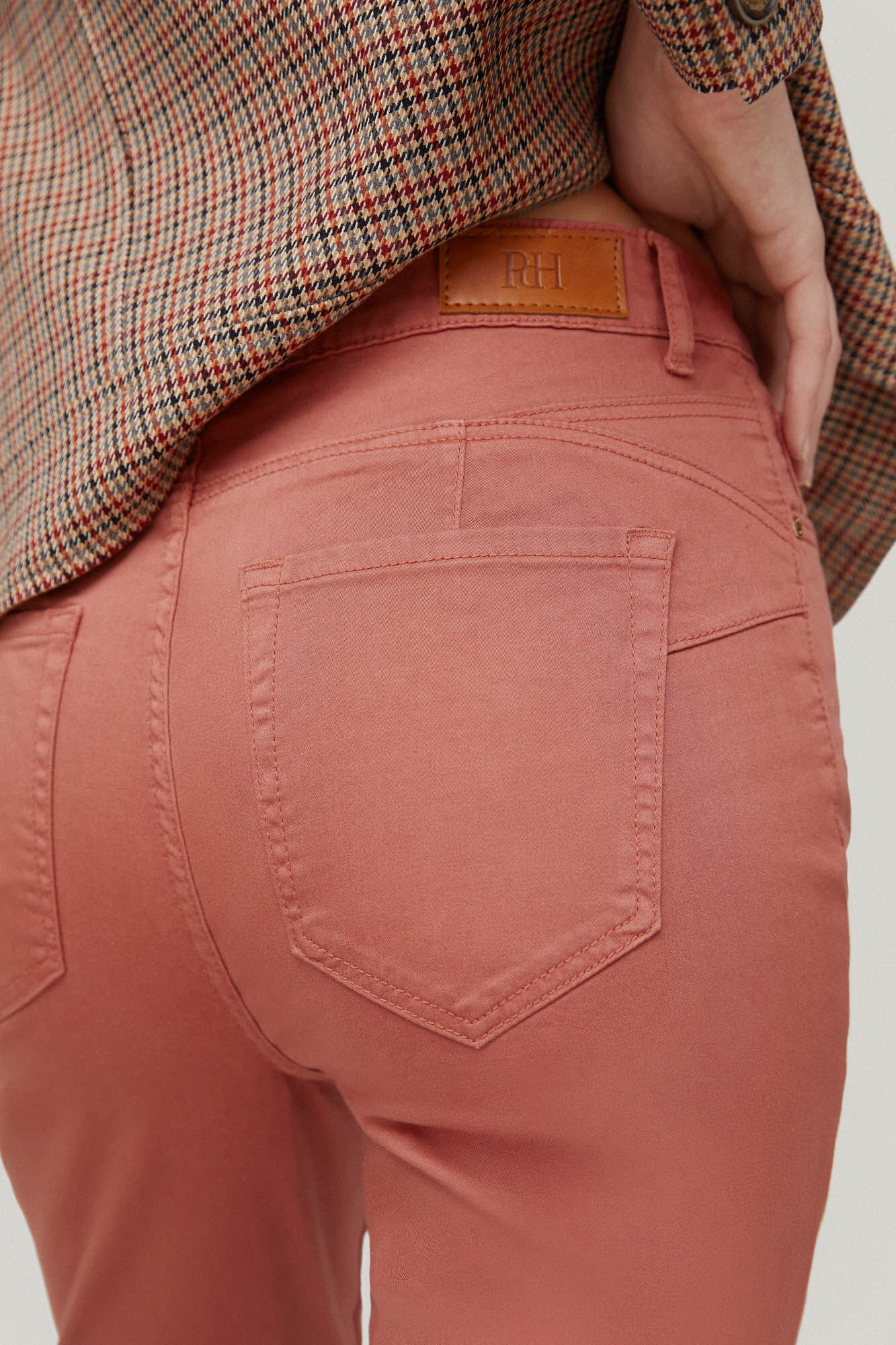 Calça push-up de cetim - Rosa