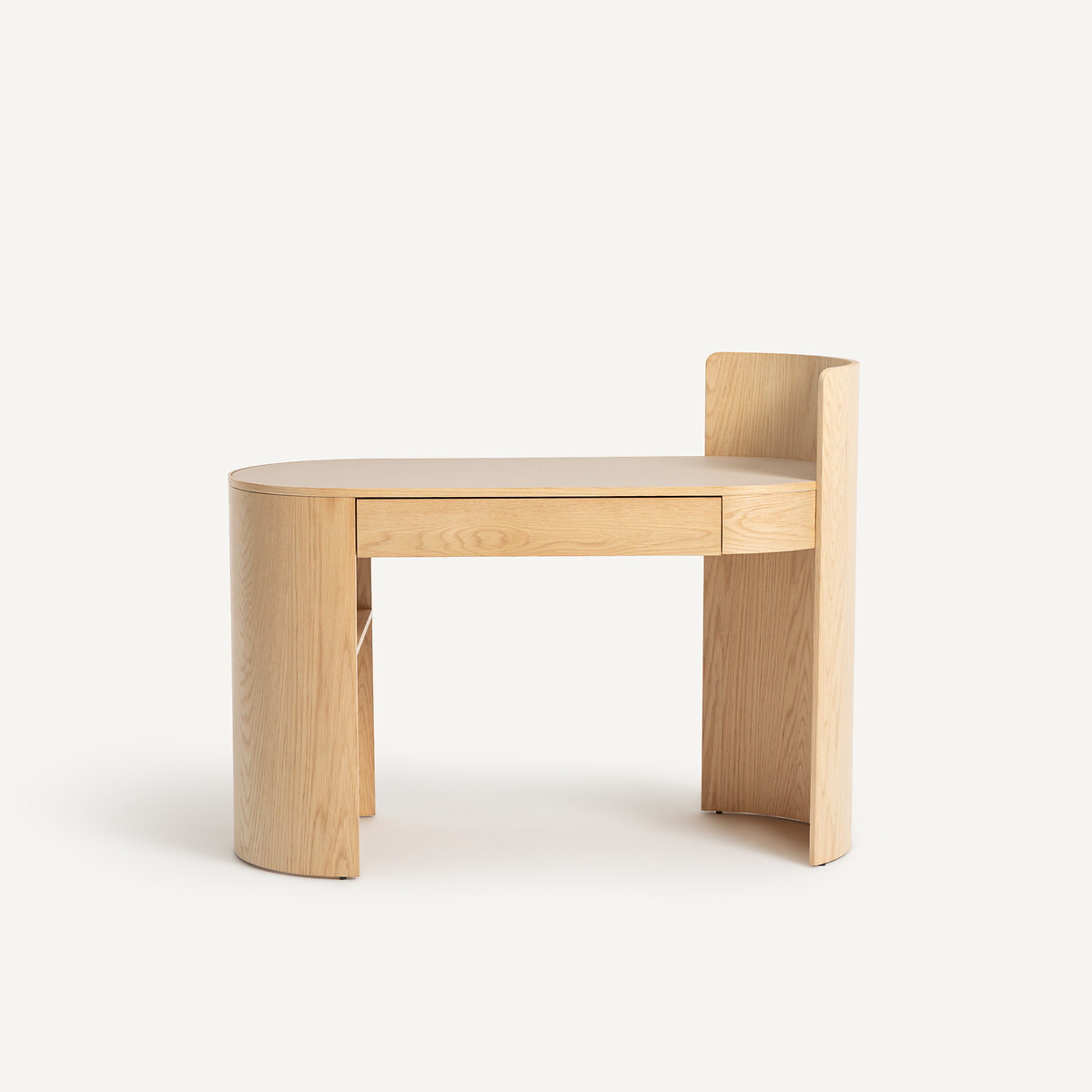 AM.PM<br>Mesa de madeira folheada a carvalho e couro, Abbas