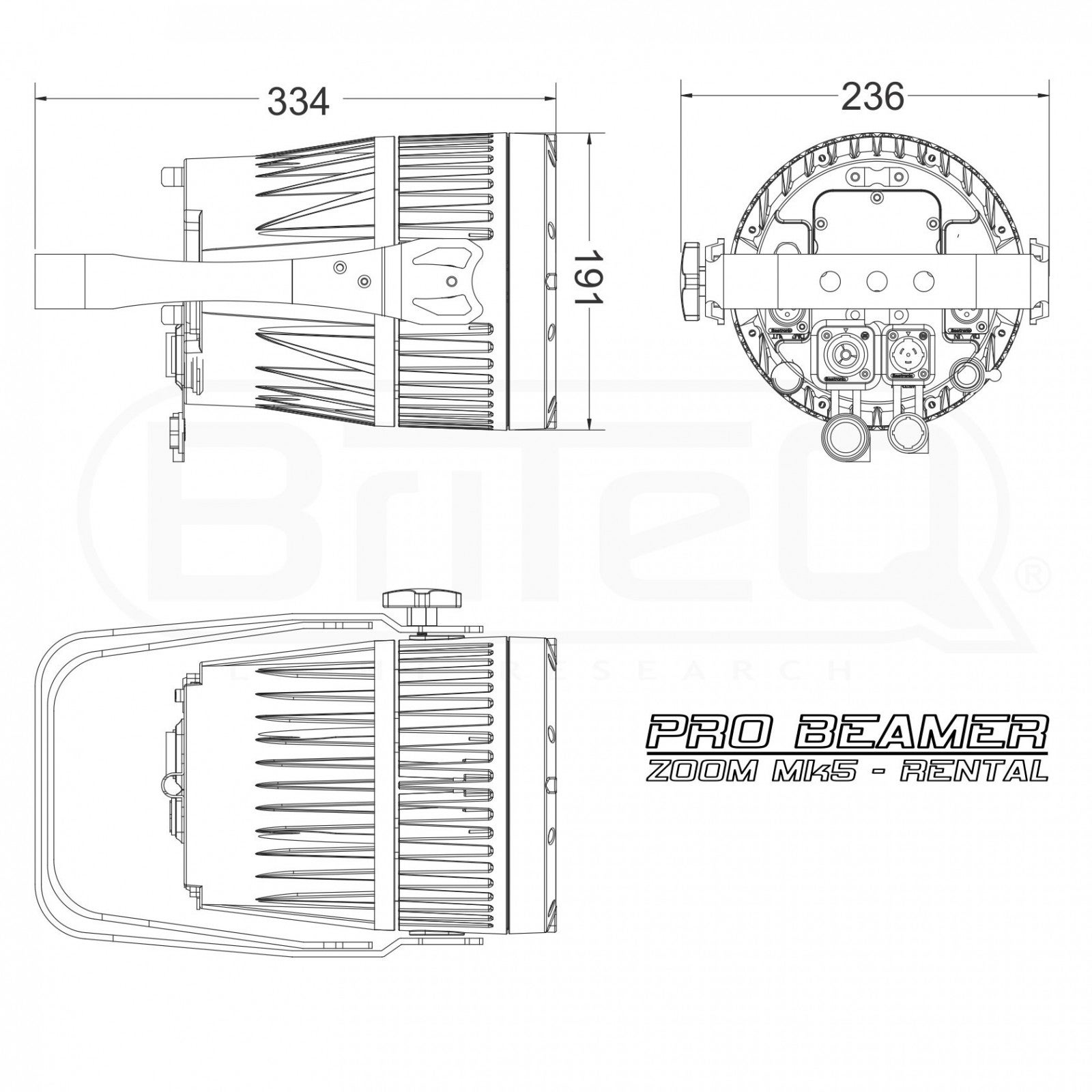 Briteq Pro Beamer Zoom mk5 - Rental RGBW LED-projector