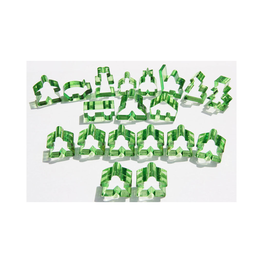 Carcassonne - Set de 19 Meeples Transparents