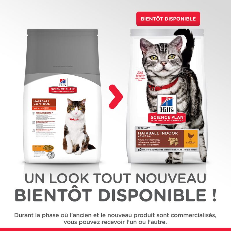 Hill's Science Plan Adult Hairball & Indoor poulet sur bitiba.fr