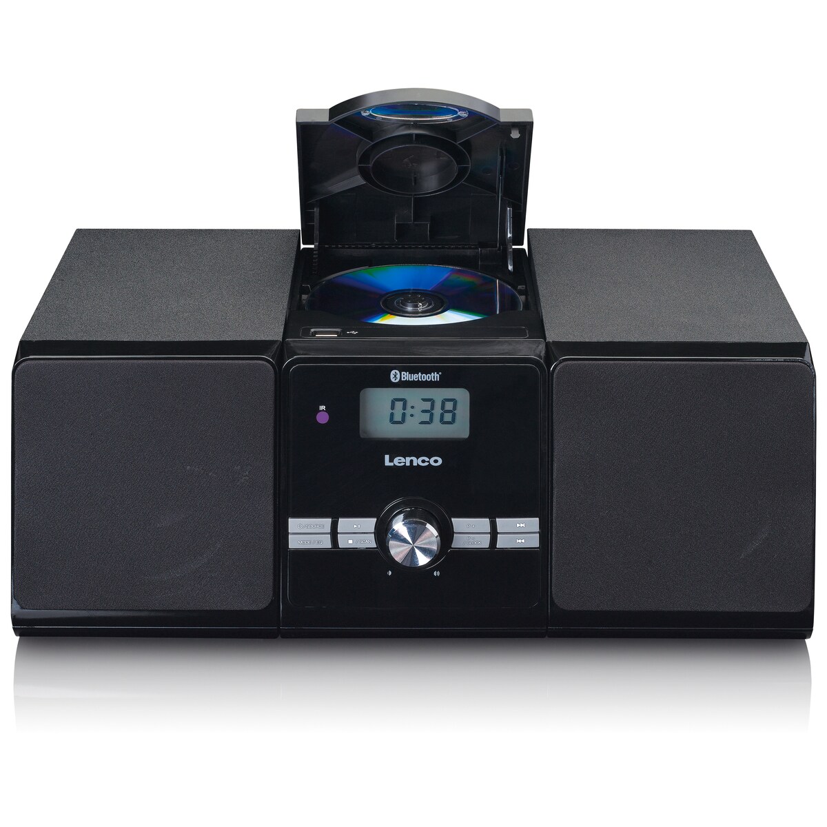 LENCO MC-030BK Mikro-Set mit CD/ MP3-Player