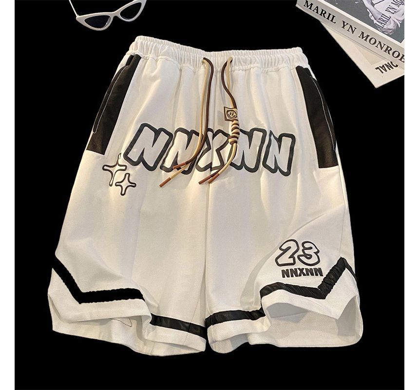 Derbundy - Shorts met trekkoord en tekstprint