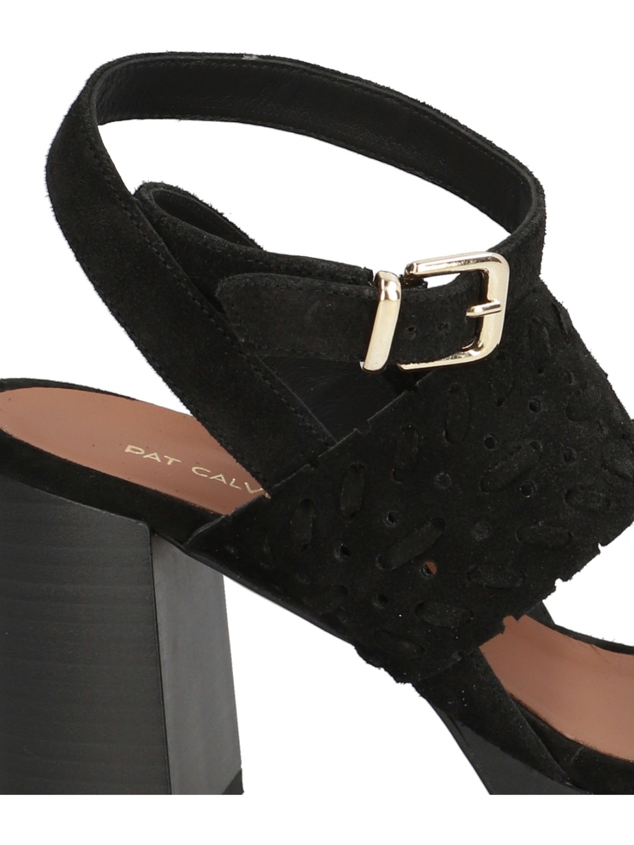 Veloursleder Sandale