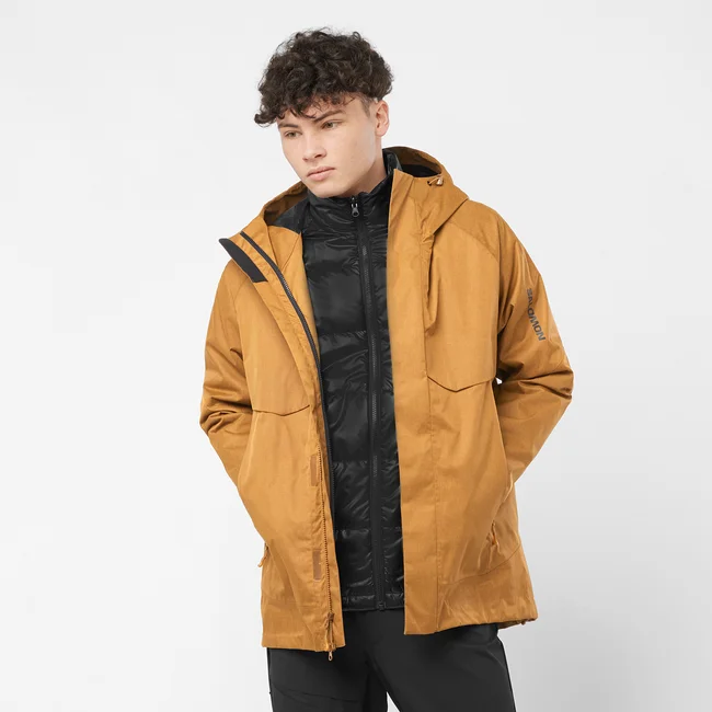 PATROLLER 3-IN-1 INSULATION  Thermo-Jacke mit Kapuze Herren Rubber/DEEPBLACK
