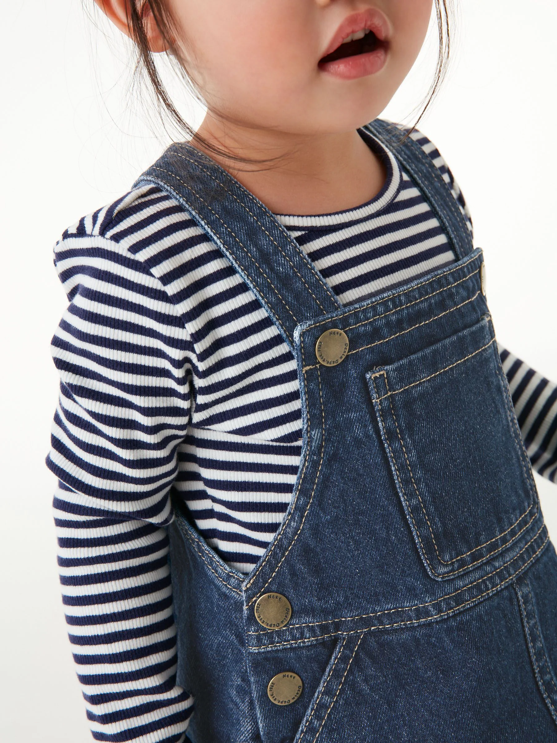 Indigoblauw - Denim overgooier (3 mnd-8 jr)