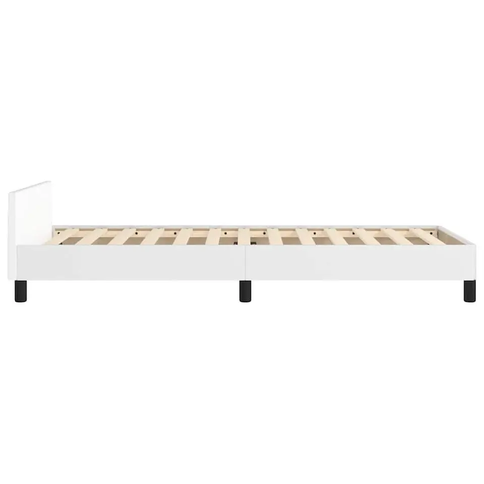 vidaXL - Bed frame met hoofdeinde excl. matras - Wit - 80x200 cm
