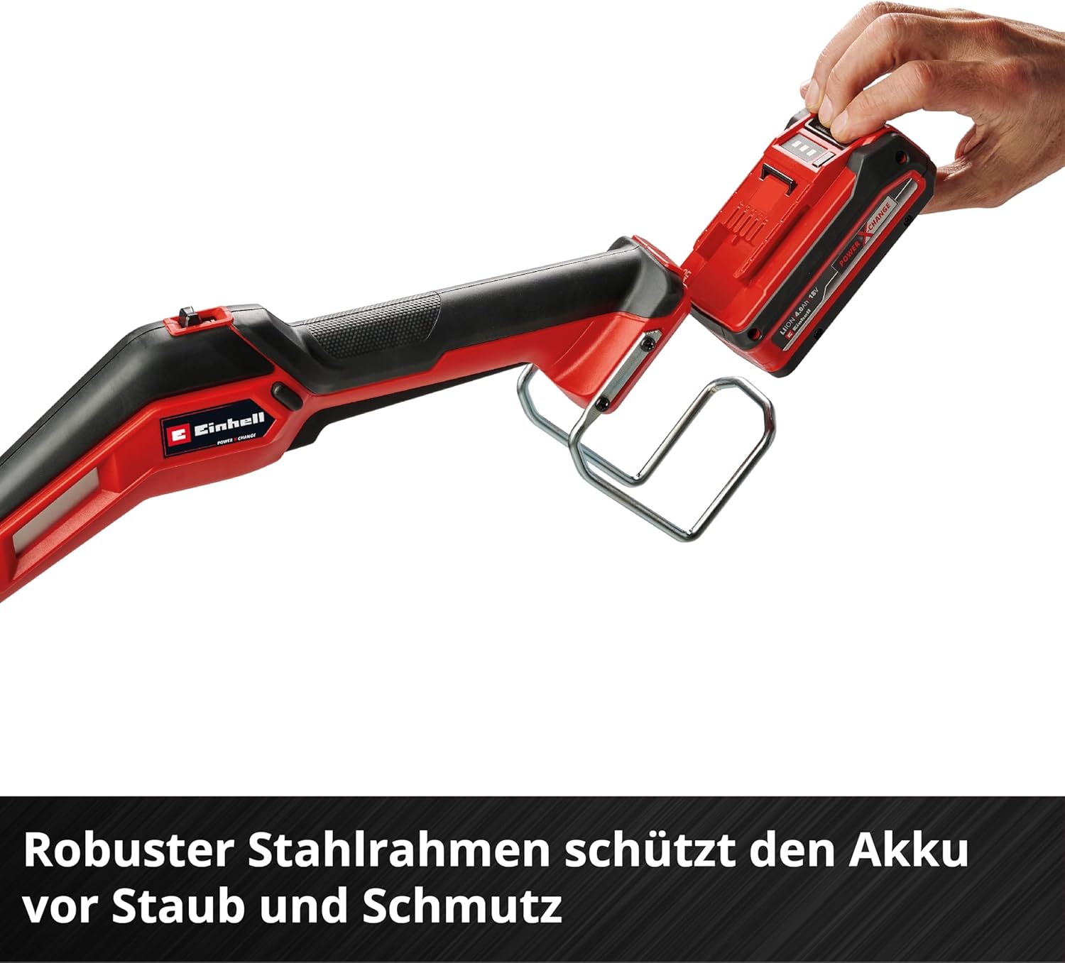 Einhell Akku-Rasentrimmer GE-CT 18/33 Li E-Solo Power X-Change (18 V, 33 cm Schnittbreite, Flowerguard, TIPP-Automatik, inkl. Fadenspule, ohne Akku)