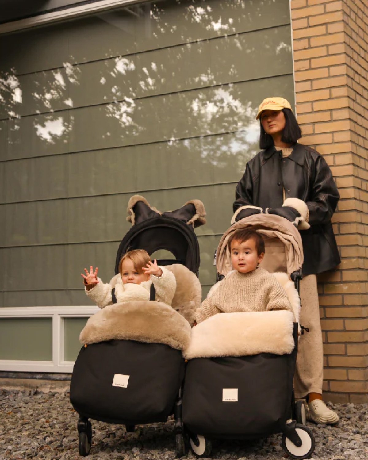 Vognpose m/ Lammeskinn – Universal Fit – Varm Vinterpose, 0-4år | Puffmuff