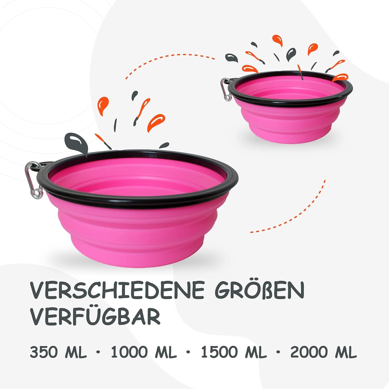 PETSATION faltbarer Reisenapf