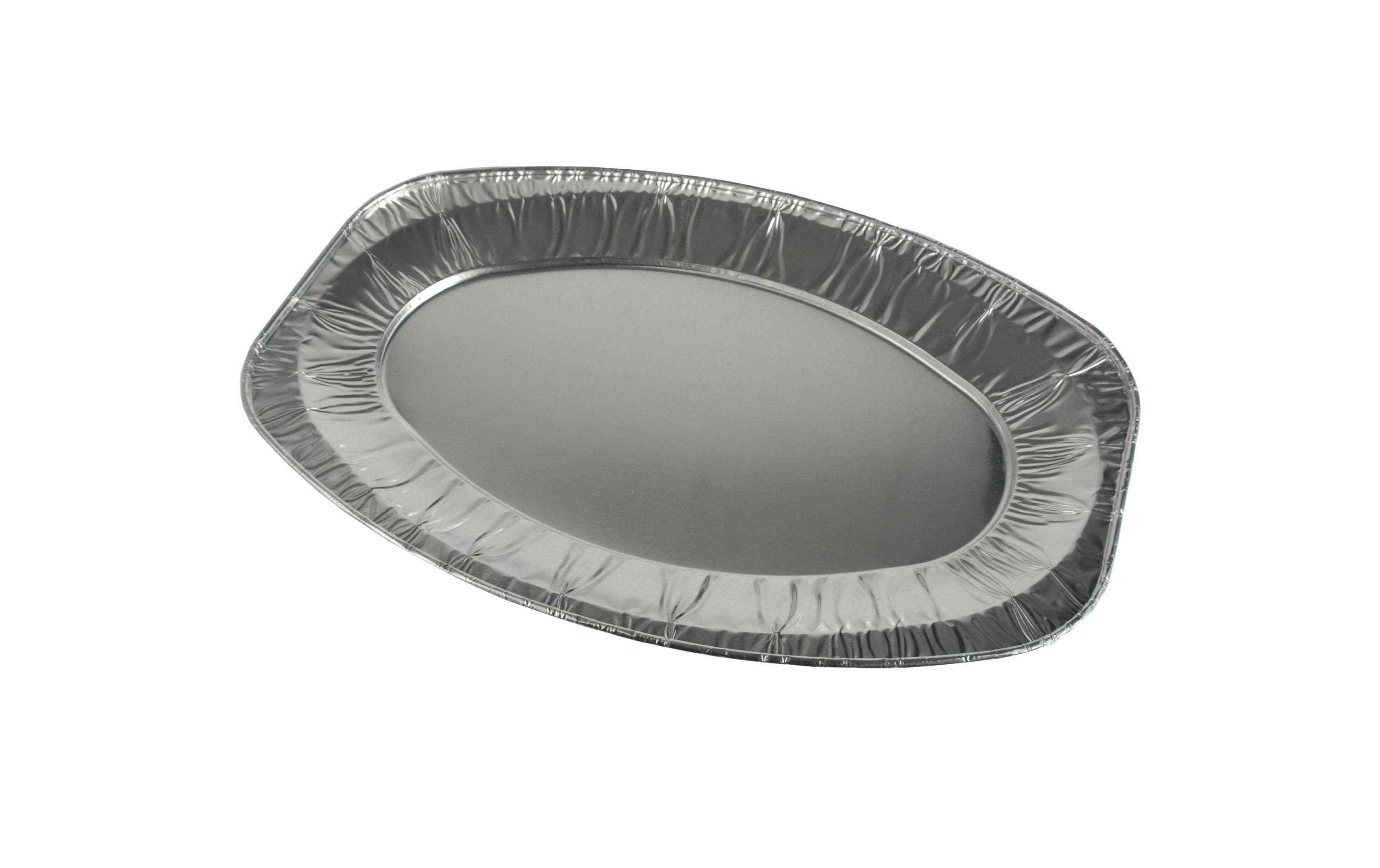 Einweg-Servierplatte Alu 43 cm x 29 cm 3 StückOvaler Alu Servierplatte