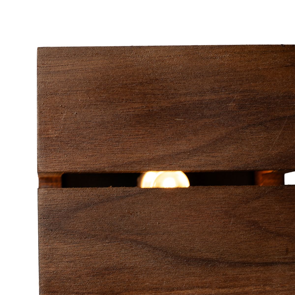 Landelijke wandlamp walnoot hout 9,7 - Transfer Groove