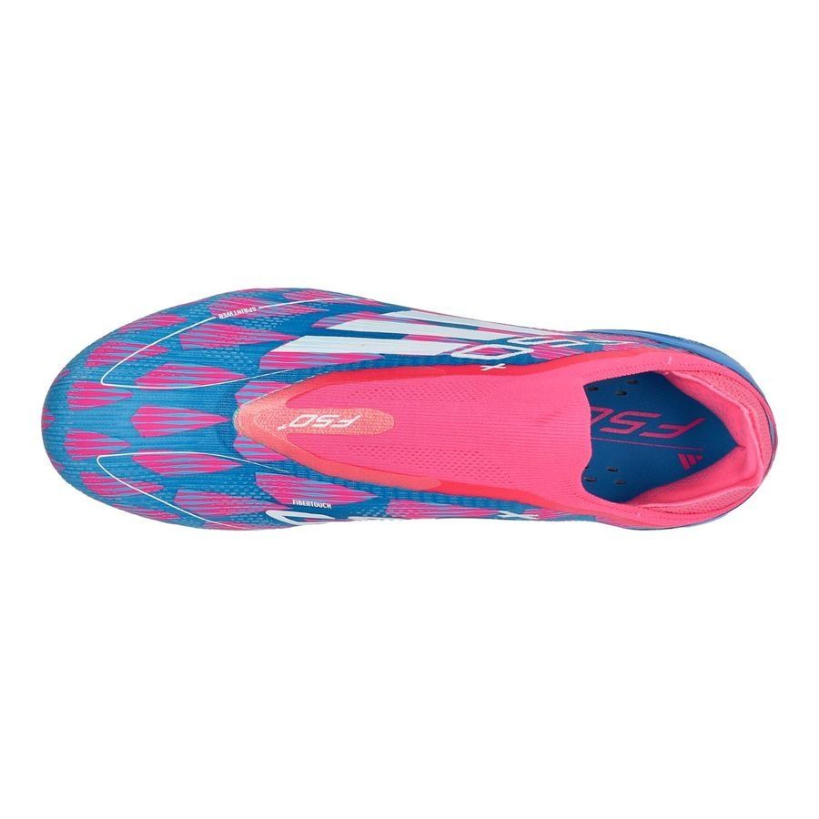 adidas F50   Laceless FG Reemergence - Bleu/Blanc/Rose