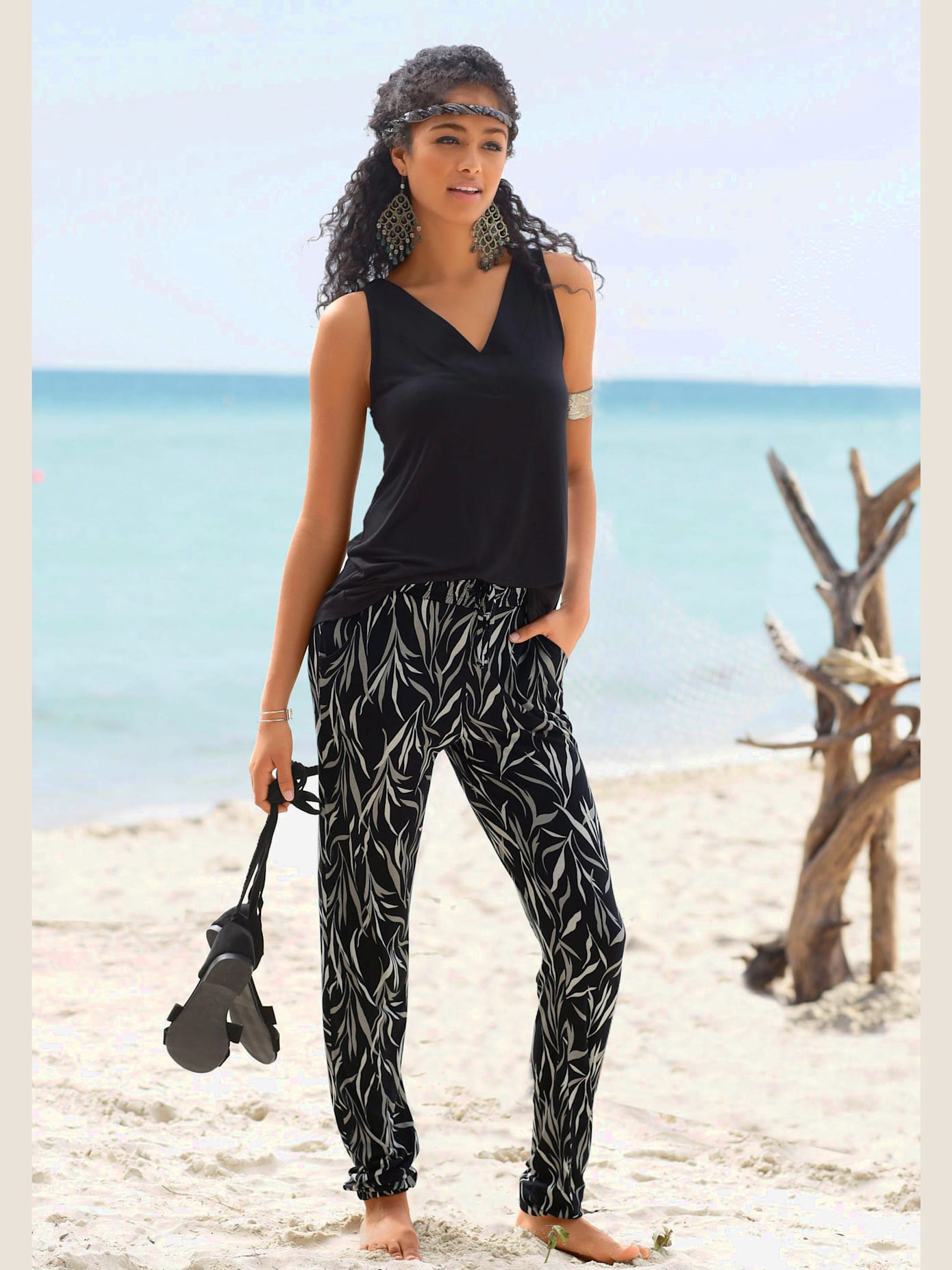 Pantalon de plage pantalon en jersey décontracté pour l'été