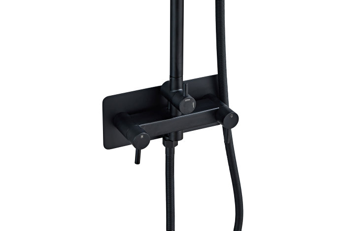 Udebruser sort kold/varm Ø20 cm - REN