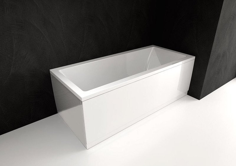 Polysan Plain bad zijpaneel 80x59cm wit