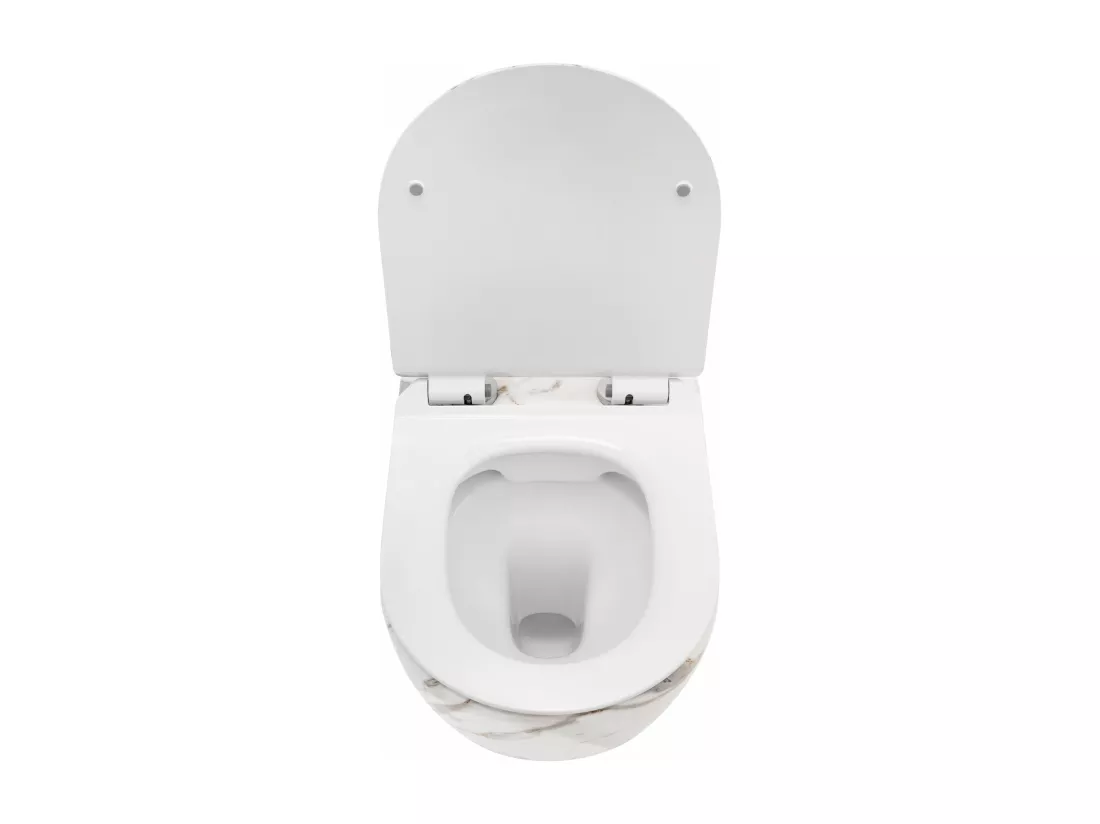Cuvette Wc Suspendue Rea Carlos Duroplast/Slim/Zm Lava Shiny Grey