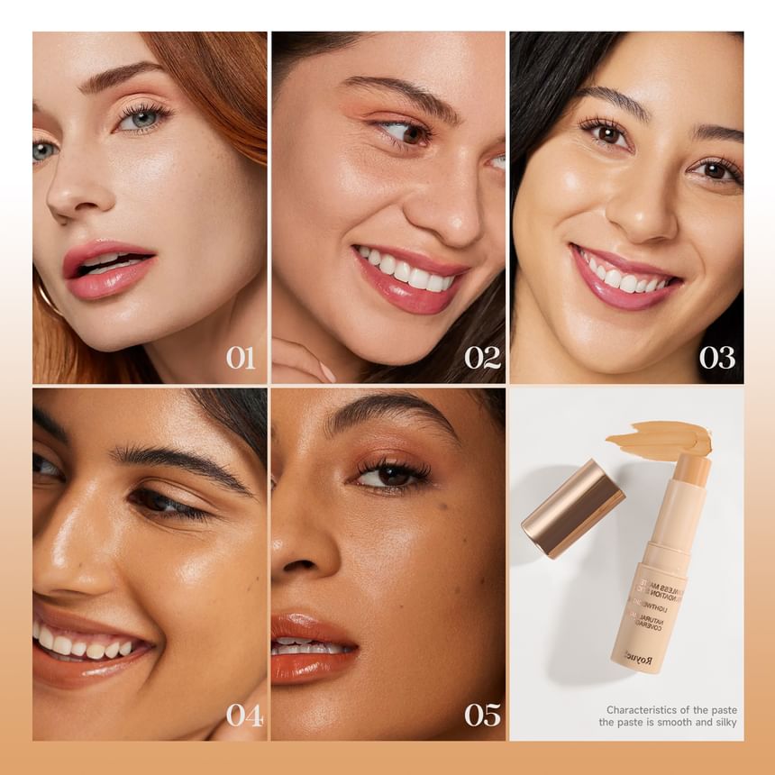 RoyueS - Flawless Matte Foundation Stick - 5 tinten