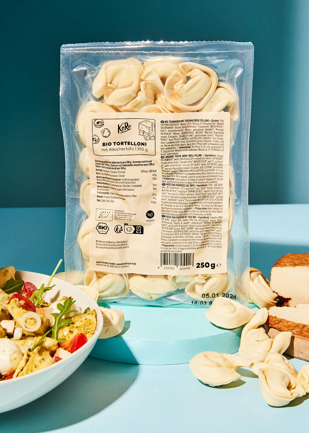 Bio Tortelloni mit Räuchertofu 250 g