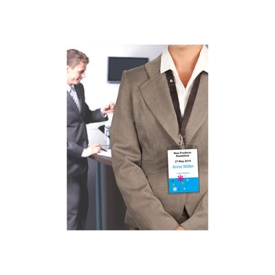 Avery - Larges pochettes badges avec tour de cou - 10 badges souples - A6