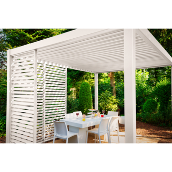 Zijwand louvre voor pergola Classic & Deluxe Wit 360 series