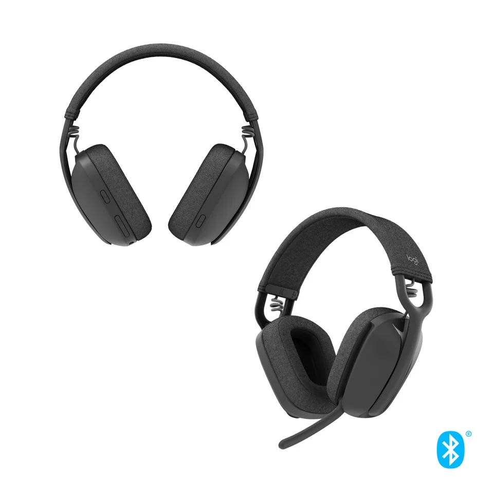 Logitech Zone Vibe 100 Trådløse over-ear letvægtshøretelefoner med støjreducerende mikrofon - GRAPHITE