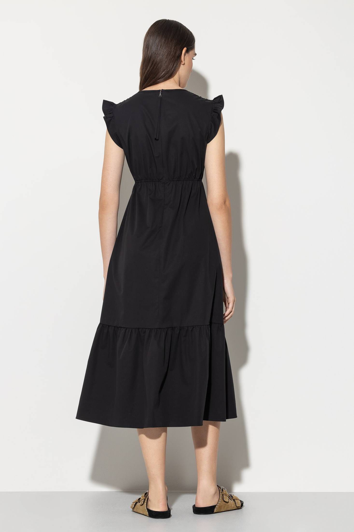 Luisa Cerano| Damen Kleid aus Gabardine-Bi-Stretch mit Volants
