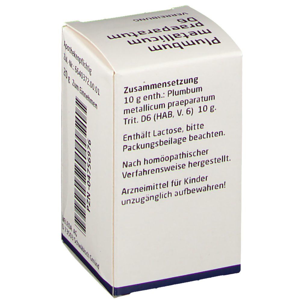 Plumbum Met. Praep. D6 Trituration