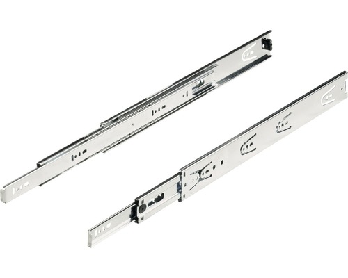 Ladegeleider, volledig uittrekbaar, 250 mm, verchroomd, 9118107, 2 stuks