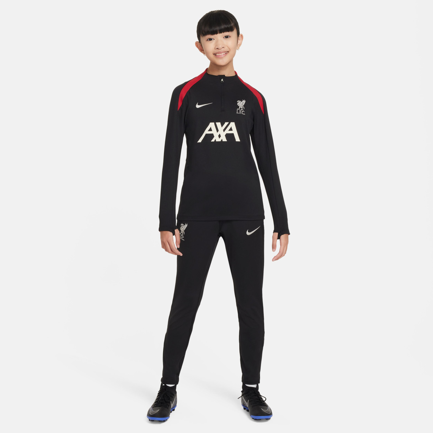 Nike Liverpool Strike Trainingsbroek 2024-2025 Kids Zwart Rood Wit