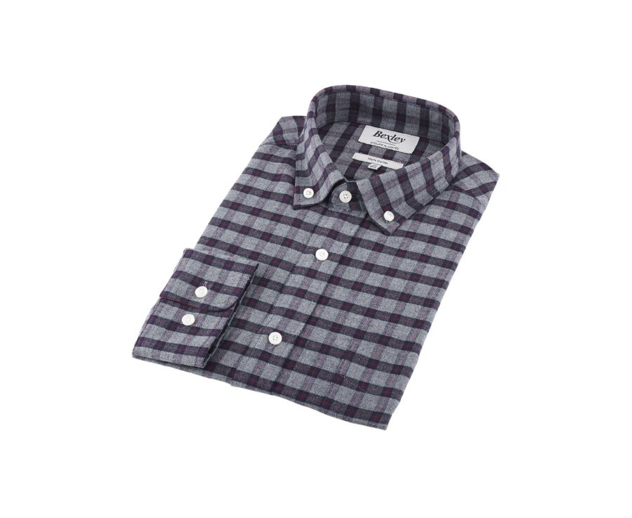 Chemise flanelle à carreaux Navy et gris - FRANKLIN
