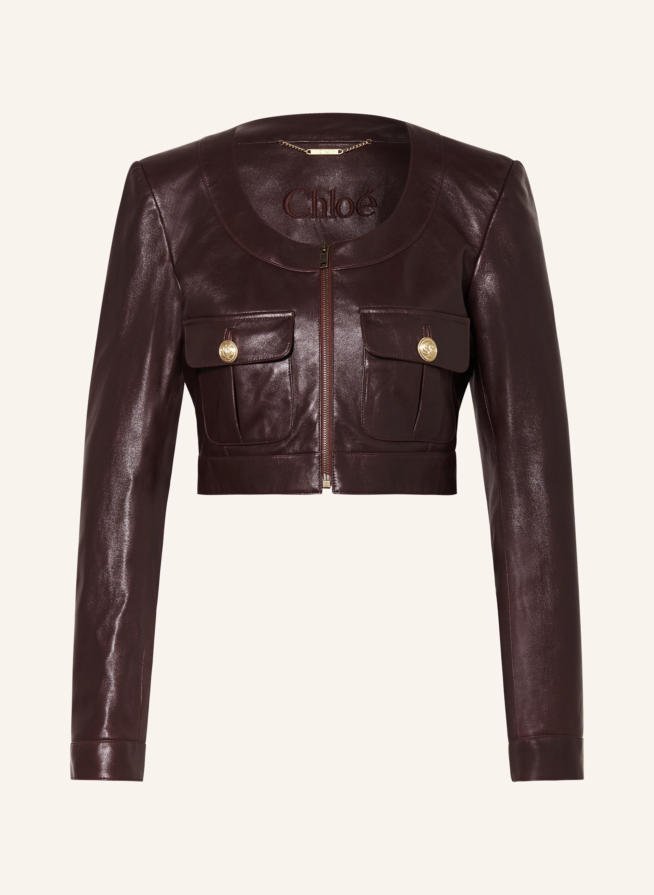 Chloé Cropped-Lederjacke