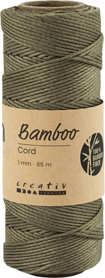 Creativ Company Bambussnor, tykkelse 1 mm.
