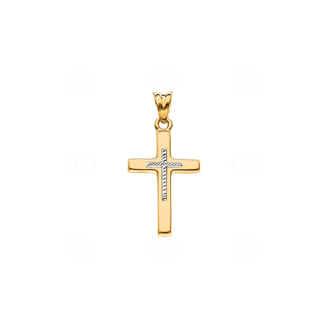 Anhänger 750/18 K Gelbgold Kreuz 29 x 17mm