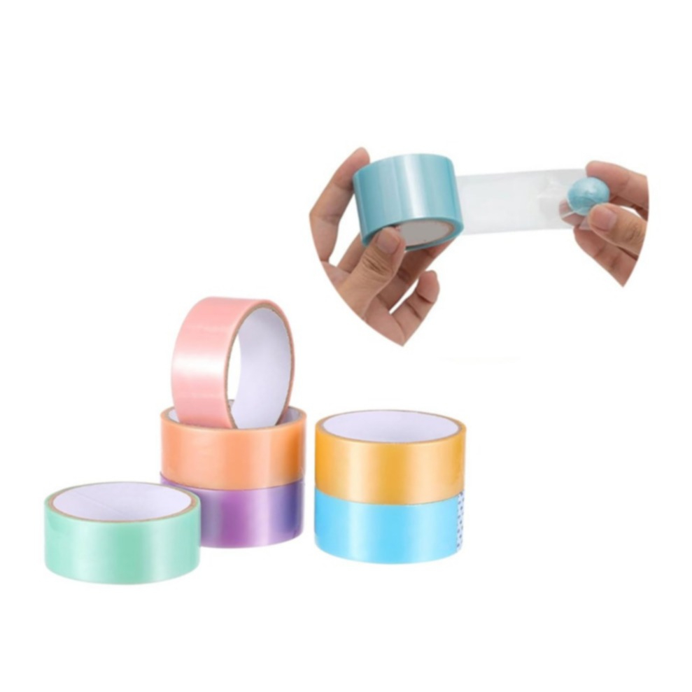 (48x85mm) Anti Stress Klebeband Dekompressions Fidget DIY Bastel Sticky Ball Tape - Assortiert