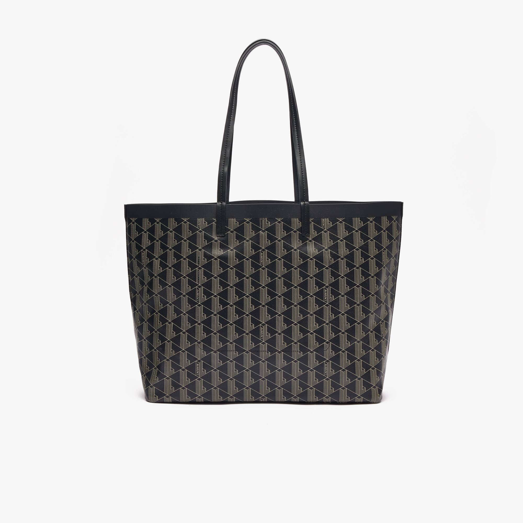Zely Tote Bag Medium aus beschichtetem Canvas mit Monogramm Taschen - Schwarz - Lacoste - Damen