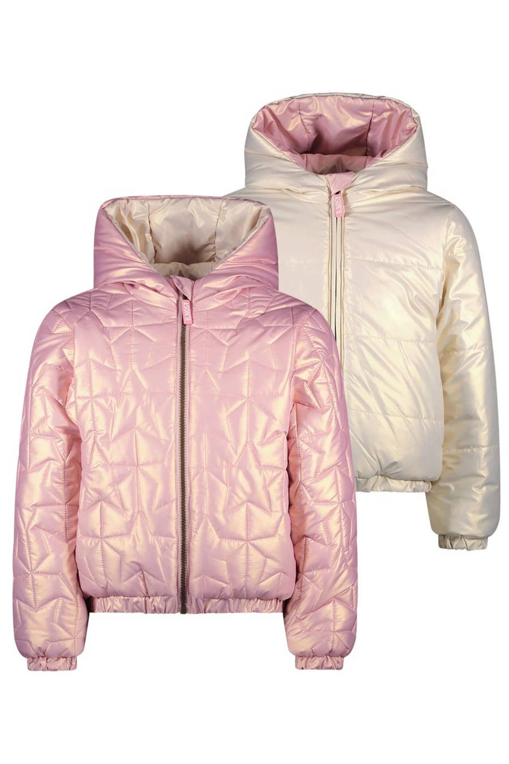 B.Nosy reversible jas winter roze/wit
