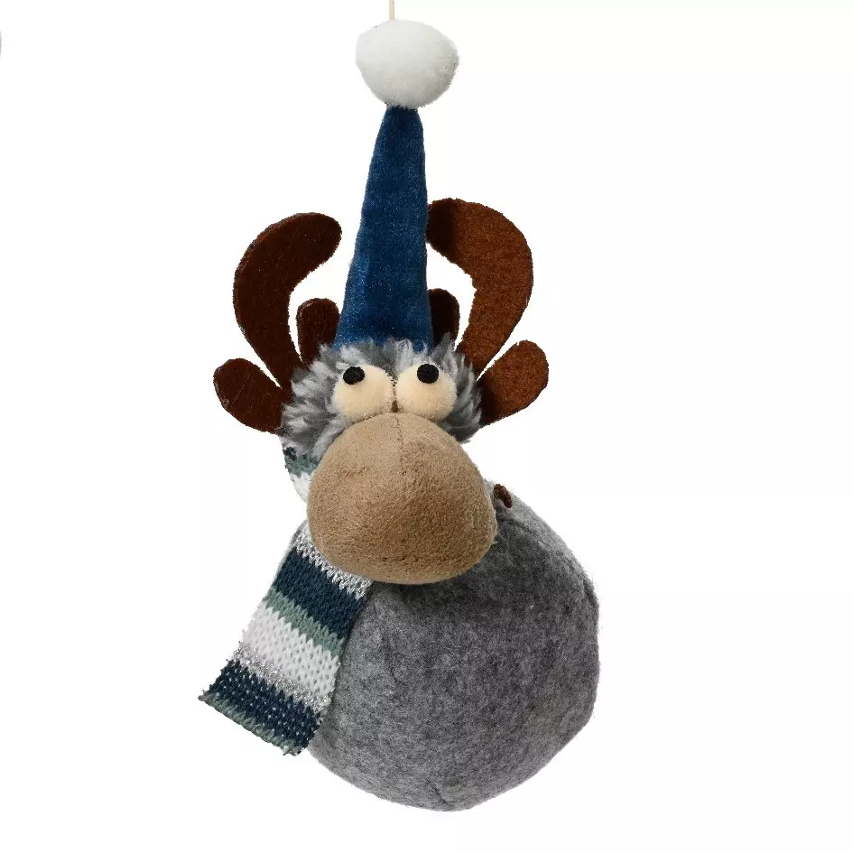 Renne de Noël (H15 cm) Steve en gris