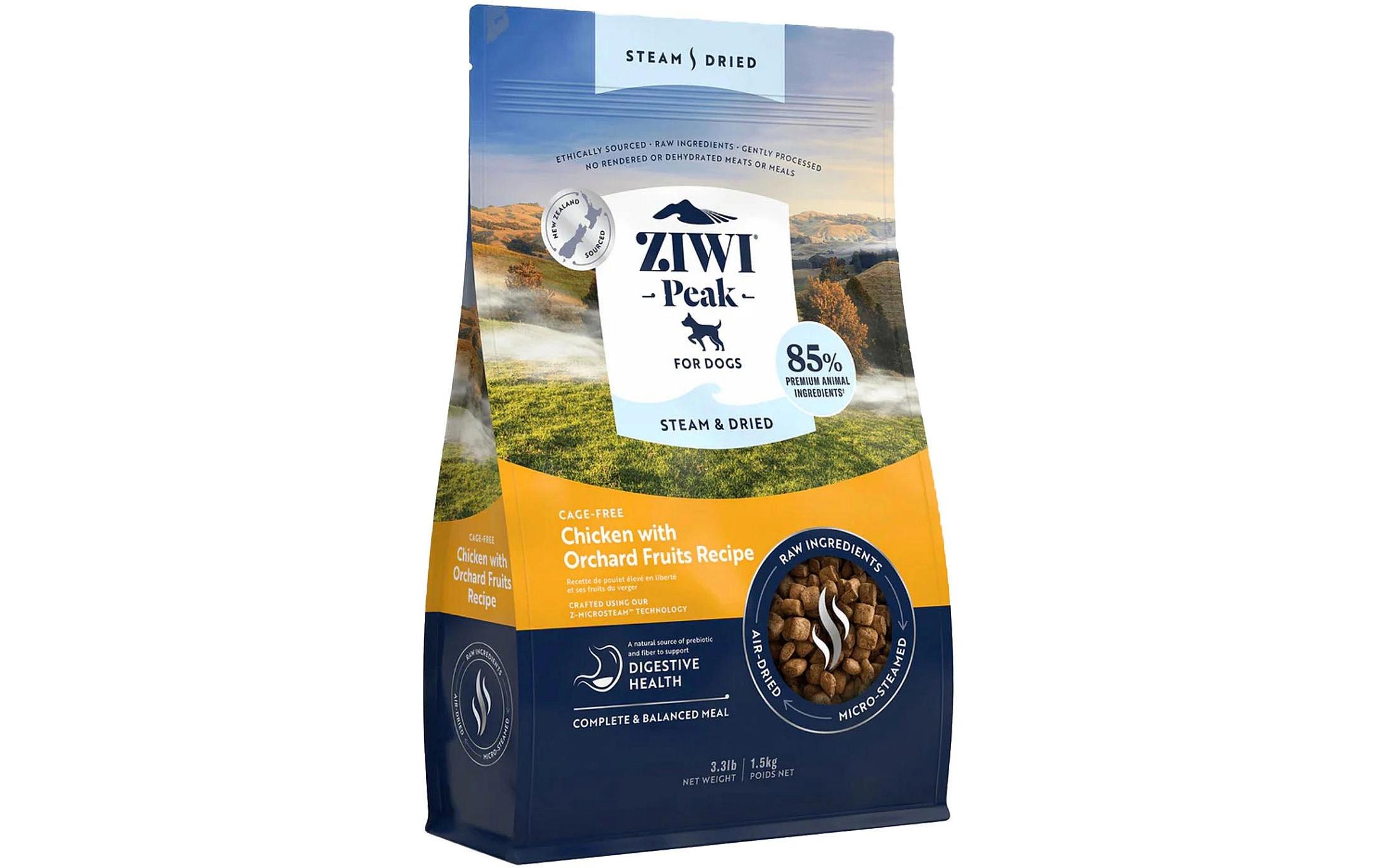 Trockenfutter Chicken and Fruit luftgetrocknet 1.5 kgMikrogedämpftes Hundefutter mit Omega-3-Fettsäuren, Kalzium und Phosphor