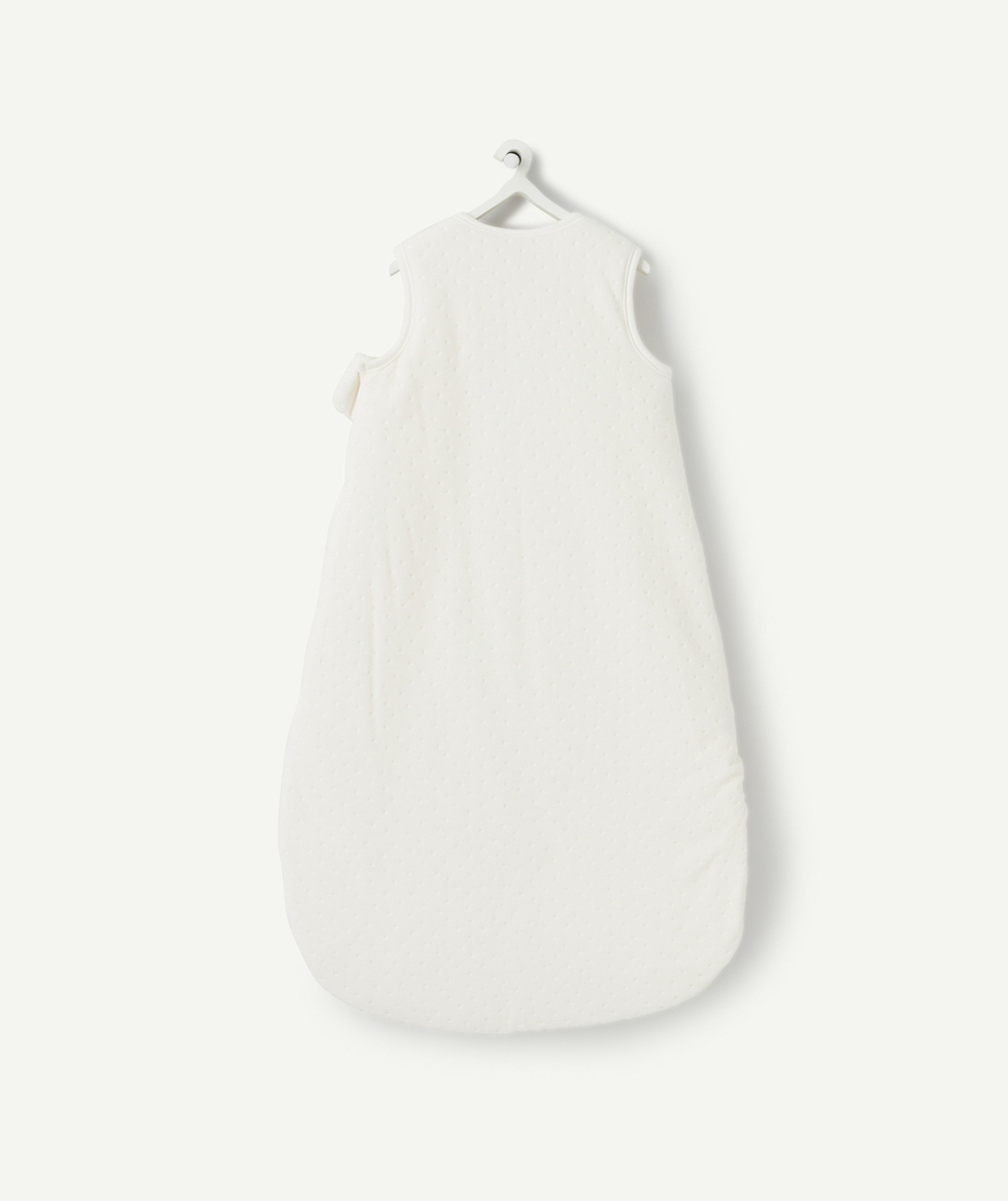 GIGOTEUSE BÉBÉ BLANCHE EN VELOURS ET REMBOURRAGE RECYCLÉ