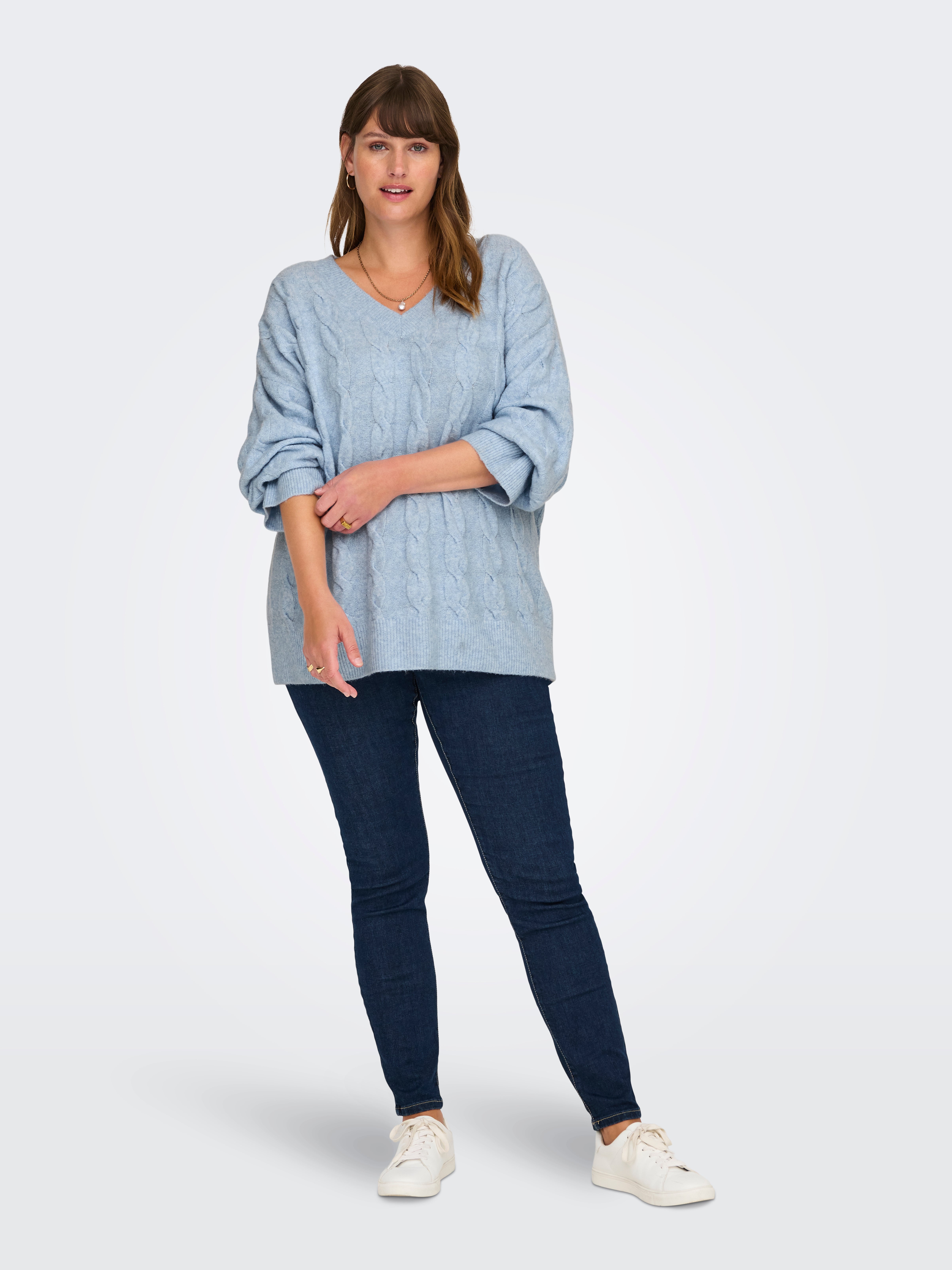 CARJEANETT Strickpullover Cashmere Blue
