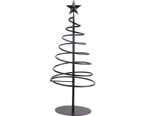 Spiraalboom Lafiora metaal 19 x 19 x 45 cm zwart