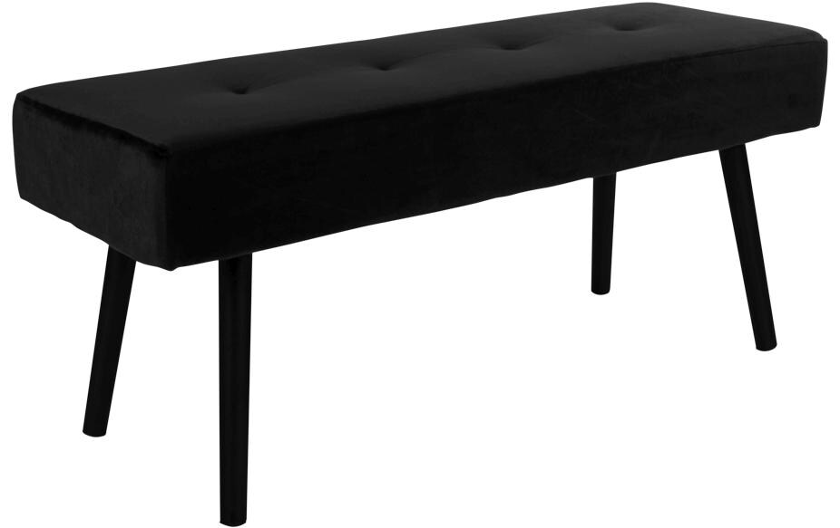 Sitzbank Skiby 100 x 44 cm, SchwarzSitzbank in Samtoptik