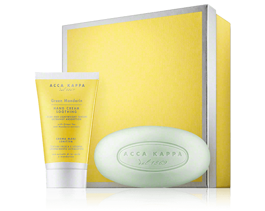 Acca Kappa Green Mandarin Set mit Hand Cream & Soap 75ml-150g