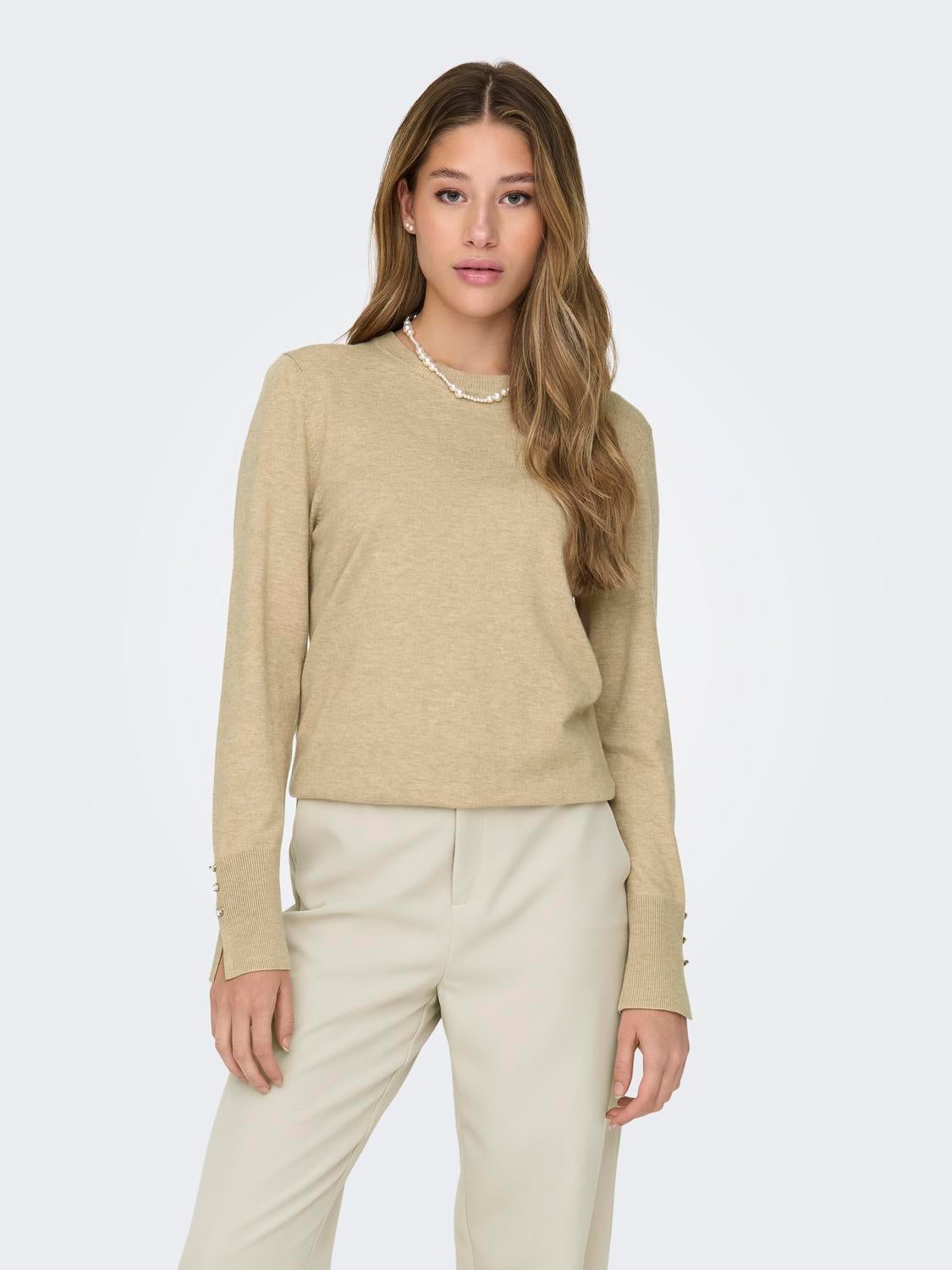 JDYMALOU Strickpullover Irish Cream