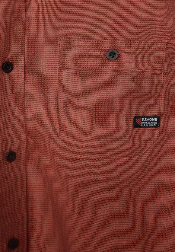 Hemd in einem Strukturlook - burned flame red
