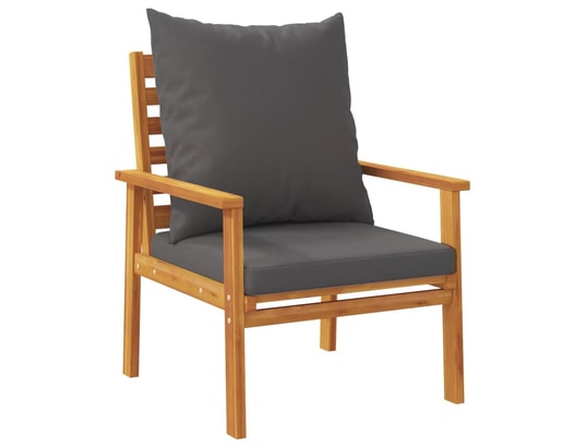 VIDAXL - Fauteuil de jardin lot de 2 avec coussin bois massif d'acaci...